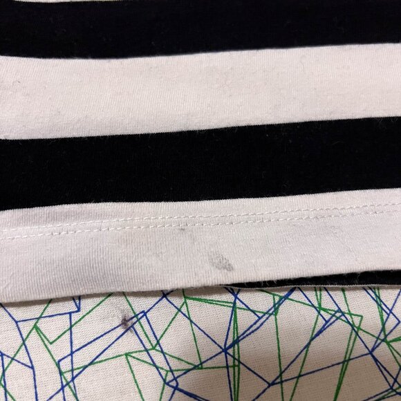 Vintage Jean Paul Gaultier Striped Anchor T-shirt Cropped Women Size L fits M - Picture 2 of 10